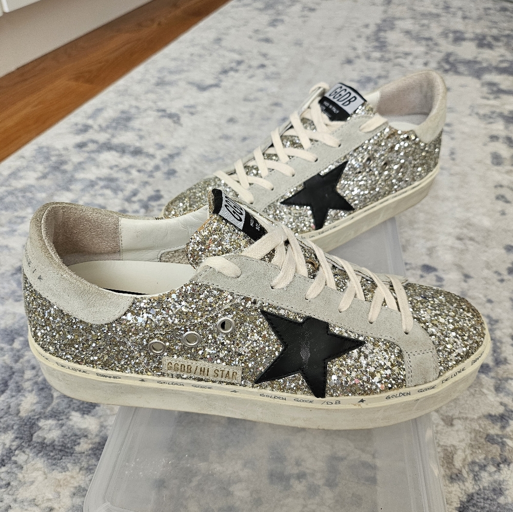 Golden Goose Hi Star Glitter and Suede size 39 Authentic